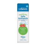 Dr. Brown's Fluoride-Free Baby Toothpaste, Infant & Toddler Oral Care, Strawberry, 1-Pack, 1.4oz/40g, 0-3 years