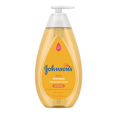 Johnson's baby shampoo bottle on a white background