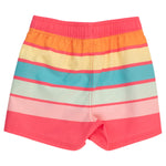 RUGGEDBUTTS Boys UPF50+ Sun Protection Striped Color Block Swim Trunks - Ice Cream Stripe, 5