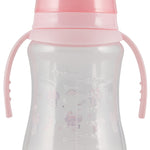 Disney 2 Pack 10 Ounce Baby Bottles with Character Prints and Colored Covers with Double Handle - BPA Free and Easy to Clean
