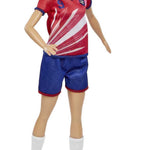 Barbie Careers Fashion Doll & Accessory, Soccer Player with Blonde Ponytail, #9 Uniform, Tall Socks, Cleats & Ball
