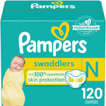 Pampers Baby Diapers - Swaddlers - Size 0, 84 Count, Ultra Absorbent Disposable Newborn Diaper