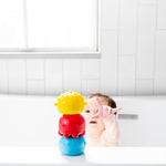 Ubbi Squeeze and Switch Silicone Bath Toys for Toddlers and Baby, Colorful Mix and Match Baby Bath Accessory, Water Toys for Toddler Bath Playtime, Set of 3