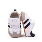 HsdsBebe Baby Boys Girls Oxford Shoes PU Leather Soft Rubber Sole Sneakers Anti-Slip Toddler Ankle Boots Infant Walking Shoes Moccasins(ZZY4233 White,2)