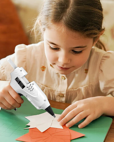 COMTO Hot Glue Gun Kit with 30 Sticks, 20W Fast Preheating Mini Hot Glue Gun and Sticks Set for School Crafts DIY Arts and Quick Home Repairs, White