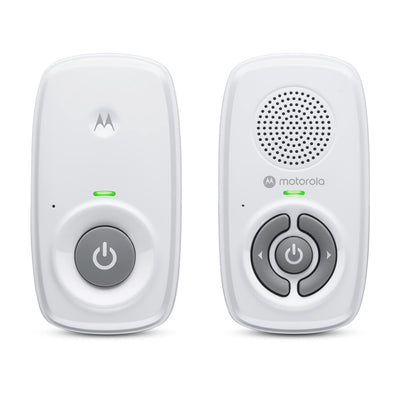 Two Motorola baby monitors on a white background