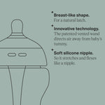 Tommee Tippee Advanced Anti-Colic Grow with Baby Bottle Set, 0m+, 5oz & 9oz Self-Sterilizing Bottles, Slow & Medium-Flow Breast-Like Nipples, Bottle Handles