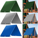 Swing Set Replacement Tarp Playground Replacement Canopy,52" x 90" Outdoor Swingset Shade Kids Playground Roof Canopy Waterproof Snow Proof Tent Cover Replacement Tarp Sunshade (Green)