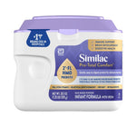 Similac Pro-Total Comfort infant formula container on a white background