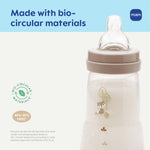 MAM 9oz Easy Start Anti-Colic Wide Neck Baby Bottle, Medium Flow Breastfeeding-Like Nipple, Reduces Colic Gas & Reflux, Easy to Clean, BPA Free, 2+ Months, Bonus Fast Flow Nipple, 4 Pack