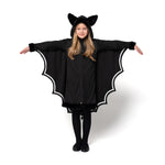 Spooktacular Creations Halloween Vampire Bat Costume Glow in the Dark, Girl Black and Silver Bat Wings Costume for Kids