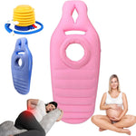 LONGLUAN TummyNest - Pregnancy Mattress, Inflatable Pregnancy Pillow, Pregnancy Mattress with Hole, The Best Gestation Pool Float for Sleeping Prone, Comfort for Stomach & Side Sleepers (Coffee)