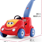 Step2 Push Around Buggy Kids Push Car, Ride On Toy, Stroller Substitute, Includes Seat Belt & Horn, Made of Durable Plastic, Max Weight 50 lbs., For Toddlers 1.5-4 Years Old, Red