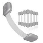 SKYLA HOMES Baby Locks (8-Pack) Child Safety Cabinet Proofing - Safe Quick and Easy 3M Adhesive Cabinet Drawer Door Latches No Screws & Magnets Multi-Purpose for Furniture Kitchen Ovens Toilet Seats