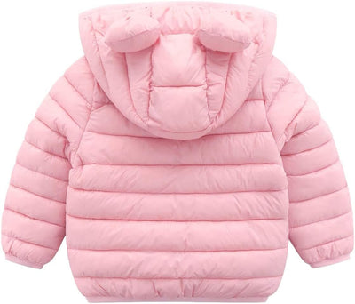Baby Boys Girls Winter Fall Coats for Kids Toddler Light Puffer Down Jacket with Hoods Infants Padded Outerwear Dark Blue 6-12 Months