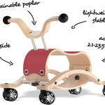 Wishbone Mini Flip 2in1, Wooden Rock & Roll Toy, Ages 1 to 3 Years (Black)
