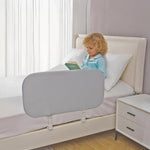 Grelife 33" Portable Travel Bed Rail for Toddlers (Compact), Fast Install, Adjustable Height, Tall Toddler Bed Rails for Crib, Single, Twin Bed, Foldable Baby Bed Rail Guard for Box, Flat Bed