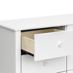Babyletto Sprout 6-Drawer Double Dresser in White, Greenguard Gold Certified