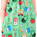 Toddler Baby Girls Romper Sleeveless Jumpsuit Summer Clothes Adjustable Tie-Up Strap with Pocket Headband 1-5T