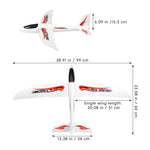NUOBESTY Airplane Toy, 39" Large Throwing Glider Plane 2 Flight Modes Foam Glider Airplane for Kids Flying Plane Toys for Boys, Girls to Play Outdoors, Party Favors