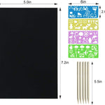 pigipigi Scratch Paper Art for Kids - 60 Pcs Magic Rainbow Scratch Paper Off Set Scratch Crafts Arts Supplies Kits Pads Sheets Boards for Party Games Halloween Christmas Birthday Gift