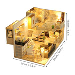 GuDoQi DIY Miniature Dollhouse Kit, Tiny House kit with Furniture and Music, Miniature House Kit 1:24 Scale, Great Handmade Crafts Gift for Birthday Easter, Simple Life House