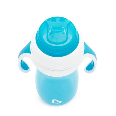 Munchkin® Gentle™ Transition Sippy Cup with Trainer Handles, 10 Ounce, 2 Pack, Blue/Green