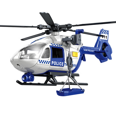 RANHANGQI 15" Rescue Helicopter Toy Light and Sound Rescue Vehicles Toys for Kids Aged 3 Toddler Kids Boys Gifts (Police Helicopters)