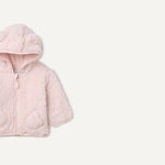 Amazon Essentials Unisex Babies' Hooded Sherpa Jacket, Pale Pink, 12 Months
