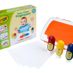 Crayola Washable Finger Paint Station, Mess Free Washable Finger Painting for Toddlers, Toddler Arts & Crafts, Sensory Activity, Easter Basket Stuffers, 1+