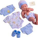 8 piece Layette Baby Doll Gift Set | JC Toys - La Newborn Nursery | 14" Life-Like Doll w/ Accessories | Pink | Ages 2+