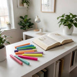 konket 12Pcs Dual Tip Highlighters, Pastel highlighters Quick Dry, Aesthetic Cute Markers, for Journaling Accessories School Supplies and Office (Macaron)