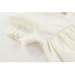 Ruliby Baby Girl Bodysuit Bubble Romper White Infant Clothes Set 0-3 Months