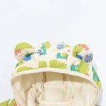 AIWUHE Baby Winter Hooded Down Jacket Boys Girls Light Warm Puffer Coats Toddler Bear Ears Zipper Up Down Coats Outwear Beige Giraffe 18-24 Months 100