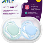 Philips Avent Ultra Air Pacifier, 0-6 months, blue/green, 2 pack, SCF244/20