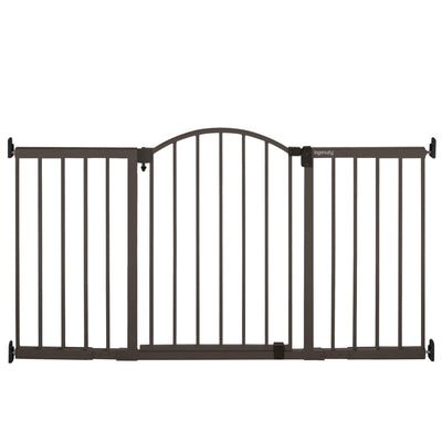 Ingenuity Decorative Extra Wide Baby Gate & Dog Gate, 44"-72" Wide, 36" Tall, Hardware Mounted, Install in Hallways, Bottom of Stairs, or Large Openings - Bronze