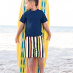 RUGGEDBUTTS® Baby/Toddler Boys Navy Short Sleeve Rash Guard - 12-18m