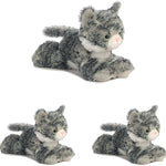 Aurora® Adorable Mini Flopsie™ Lily™ Stuffed Animal - Playful Ease - Timeless Companions - Gray 8 Inches