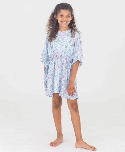 RuffleButts Fairytale Garden Ruffle Trim Cover-Up - 4T/5