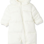Amazon Essentials Unisex Babies' Water-Resistant Winter Puffer Bunting Suit, Ivory, 12 Months