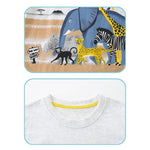 GFQLONG Toddlers Baby Boys Pack of 3 Cotton Short Sleeve Shirts Clothes Dinosaur Graphic T-Shirt Outfit,Sharks,1-2T