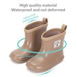 NQTOER Toddler Kids Rain Boots for Boys Girls Easy-on Lightweight Waterproof Rainboots Baby