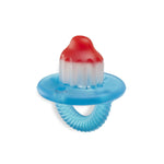 Itzy Ritzy Silicone Teensy Teether – Flexible, Soft & Hollow Baby Teething Toy with Easy-to-Hold Handle – Designed for Ages 3 Months and Up (Hero Pop)