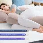INSEN Pregnancy Pillow for Sleeping,Maternity Body Pillow for Pregnancy Women,Pregnancy Support Pillow for Back, Hip Pain, Apricot
