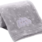 CREVENT 30''X40'' Cute Cozy Fluffy Warm Baby Blanket for Boys Infants Toddlers' Bedding Crib Cot Stroller, Baby Shower Birthday Newborn's Gift - Grey Cloud