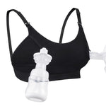 Momcozy Hands Free Pumping Bra, Adjustable Breast-Pumps Holding and Nursing Bra, Suitable for Breastfeeding-Pumps by Lansinoh, Philips Avent, Spectra, Evenflo and More Black