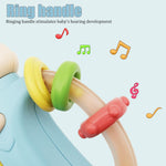 Baby Musical Toy 18M+ Cute Baby Bottle Light Up Music Baby Toys Early Learning Educational Infant Toys Baby Girl Boys Birthday Gift Toy for 2 3 Years Old (Blue)