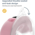 MomMed S33 Wearable Breast Pump – Double Hands-Free Electric Breast Pump with 4 Modes, 9 Suction Levels, Night Light, Portable Quiet & Rechargeable, 17/19/21mm Flange Inserts (Pink, 2 Pack)