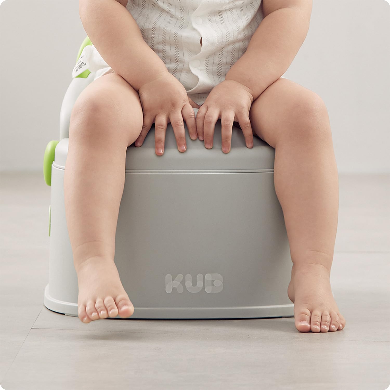 KÜB 3-in-1 Potty Training Toilet (Chair, Seat, Step Stool) - 9 CM Splash Guard, One-Click Assembly, Easy to Clean - Versatile Toddler Potty Trainer for Boy Girl - Grey