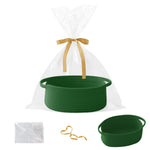 Gift Basket with Gift Bag and Ribbons,Small Rope Woven Shelf Storage,Baskets for Gifts Empty,Birthday,Shower,Decorative Organizer Box for Cat Dog Pet with Handles(White)